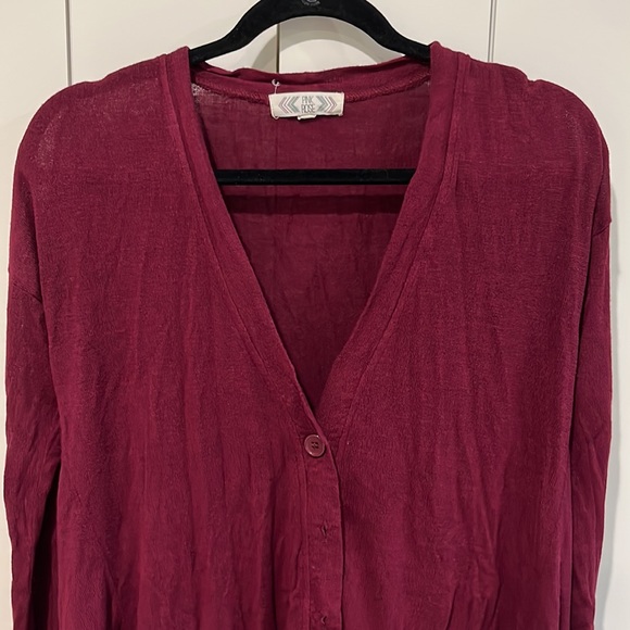 oversized red cardigan - Picture 2 of 4